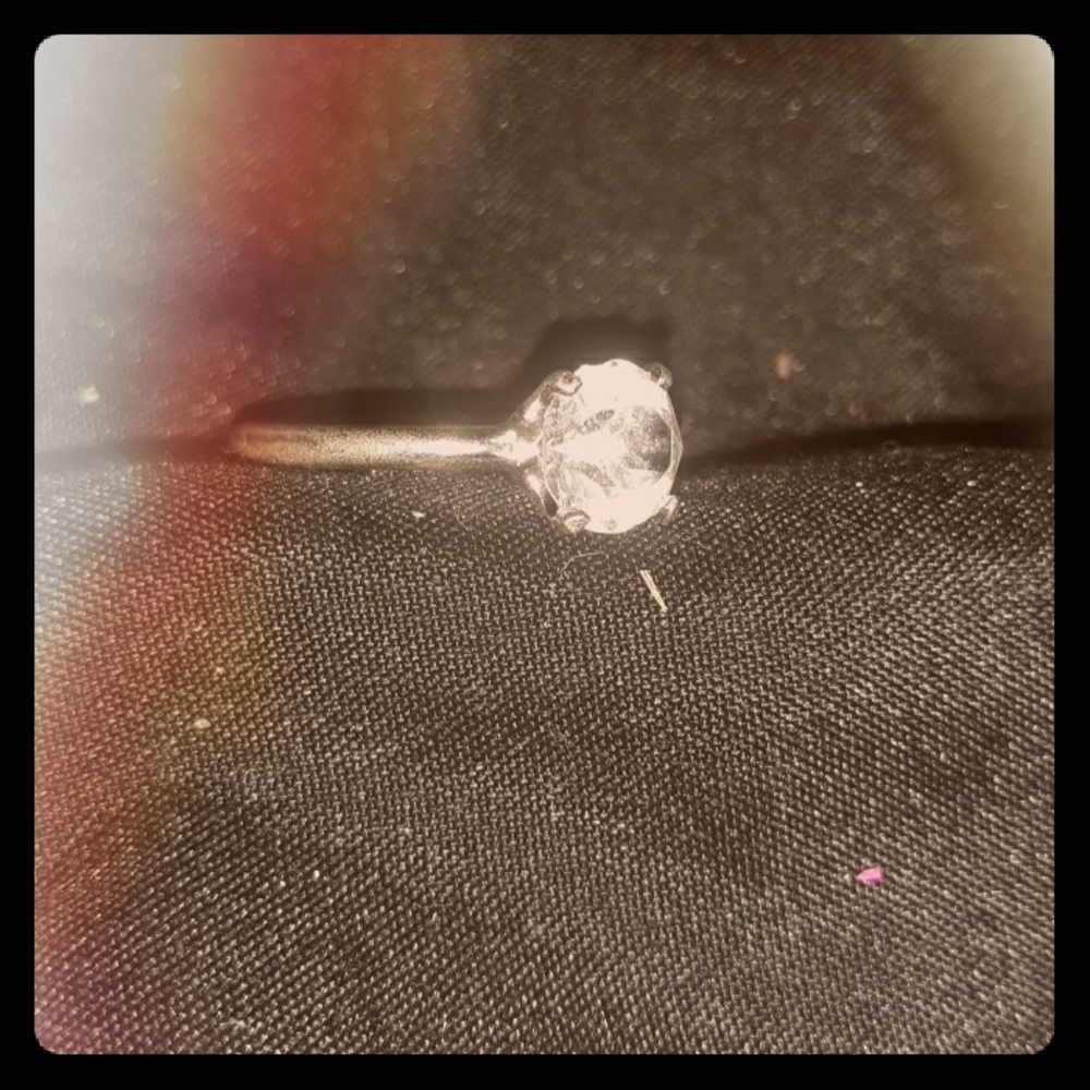 Sterling silver engagement ring